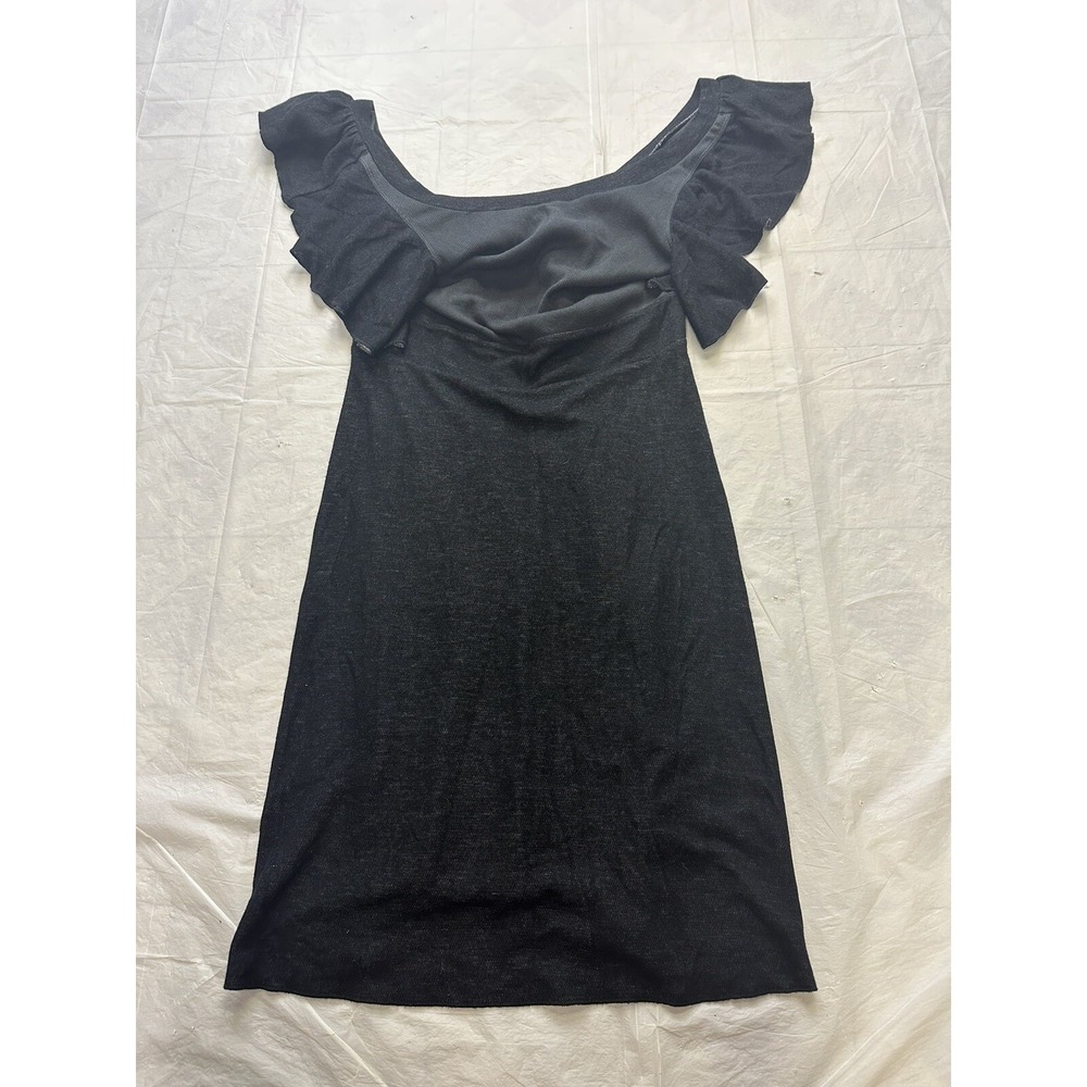 Free People Off the Shoulder Dress Black Size Large Sheath Cotton